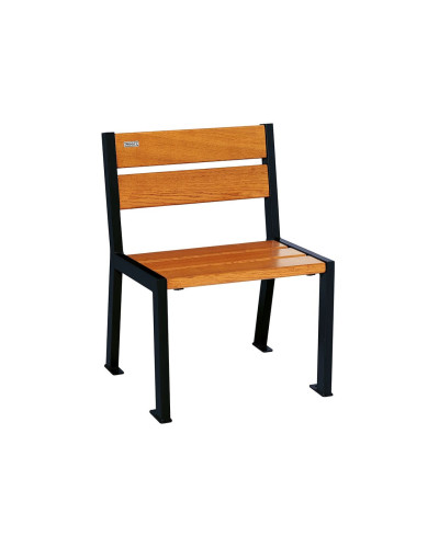 Buy PROCITY STUHL SILAOS 5 WOODEN SLATS - ARMREST-LESS - WOOD & STEEL: Seat made of oak wood (light oak), Frame made of steel (Chocolate Brown) - Online Store.