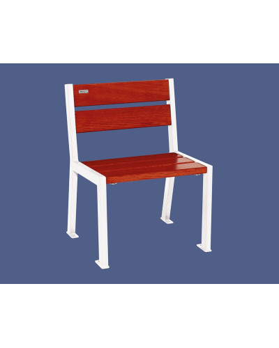 Buy PROCITY STUHL SILAOS 5 WOODEN SLATS - ARMREST-LESS - WOOD & STEEL: Seat made of oak wood (light oak), Frame made of steel (Chocolate Brown) - Online Store.