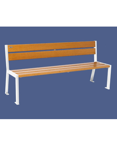 Kaufen Sie PROCITY SITZBANK SILAOS 5 HOLZLATTEN - OHNE ARMLEHNE - HOLZ & STAHL: Sitzfläche aus Eichenholz (helle Eiche), Gestell aus Stahl (Reinweiß) im Online-Shop mit Lieferung