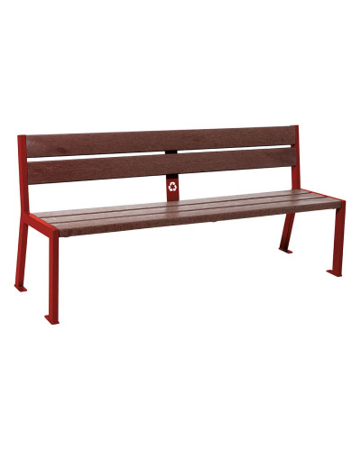 Kaufen Sie PROCITY SITZBANK SILAOS 5 LEISTEN - OHNE ARMLEHNE - STAHL & RECYCLING-KUNSTSTOFF: Sitzfläche aus Recycling-Kunststoff (Bunte), Gestel aus Stahl (Rost Corten-Effekt) - Online-Shop.