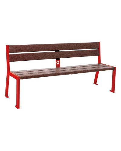 Kaufen Sie PROCITY SITZBANK SILAOS 5 LEISTEN - OHNE ARMLEHNE - STAHL & RECYCLING-KUNSTSTOFF: Sitzfläche aus Recycling-Kunststoff (Bunte), Gestel aus Stahl (Rost Corten-Effekt) - Online-Shop.