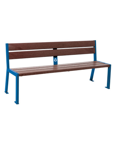 Kaufen Sie PROCITY SITZBANK SILAOS 5 LEISTEN - OHNE ARMLEHNE - STAHL & RECYCLING-KUNSTSTOFF: Sitzfläche aus Recycling-Kunststoff (Bunte), Gestel aus Stahl (Rost Corten-Effekt) - Online-Shop.