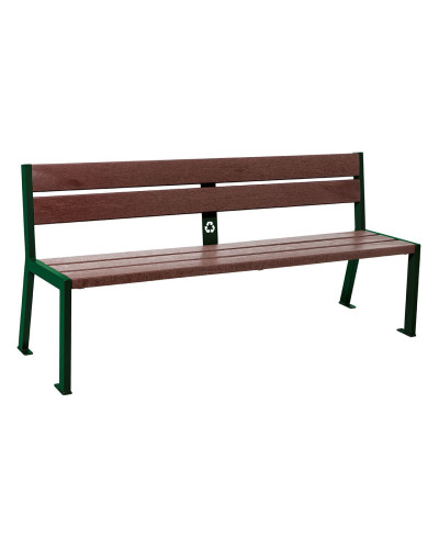Kaufen Sie PROCITY SITZBANK SILAOS 5 LEISTEN - OHNE ARMLEHNE - STAHL & RECYCLING-KUNSTSTOFF: Sitzfläche aus Recycling-Kunststoff (Bunte), Gestel aus Stahl (Rost Corten-Effekt) - Online-Shop.
