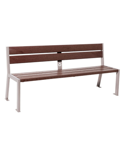 Kaufen Sie PROCITY SITZBANK SILAOS 5 LEISTEN - OHNE ARMLEHNE - STAHL & RECYCLING-KUNSTSTOFF: Sitzfläche aus Recycling-Kunststoff (Bunte), Gestel aus Stahl (Rost Corten-Effekt) - Online-Shop.