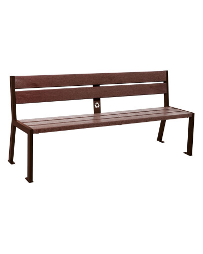 Kaufen Sie PROCITY SITZBANK SILAOS 5 LEISTEN - OHNE ARMLEHNE - STAHL & RECYCLING-KUNSTSTOFF: Sitzfläche aus Recycling-Kunststoff (Bunte), Gestel aus Stahl (Rost Corten-Effekt) - Online-Shop.