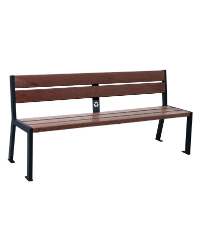 Kaufen Sie PROCITY SITZBANK SILAOS 5 LEISTEN - OHNE ARMLEHNE - STAHL & RECYCLING-KUNSTSTOFF: Sitzfläche aus Recycling-Kunststoff (Bunte), Gestel aus Stahl (Rost Corten-Effekt) - Online-Shop.