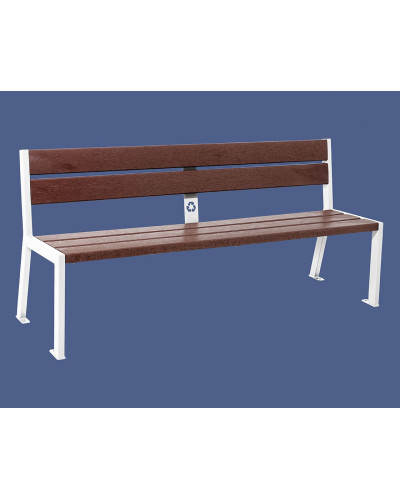 Kaufen Sie PROCITY SITZBANK SILAOS 5 LEISTEN - OHNE ARMLEHNE - STAHL & RECYCLING-KUNSTSTOFF: Sitzfläche aus Recycling-Kunststoff (Bunte), Gestel aus Stahl (Rost Corten-Effekt) - Online-Shop.