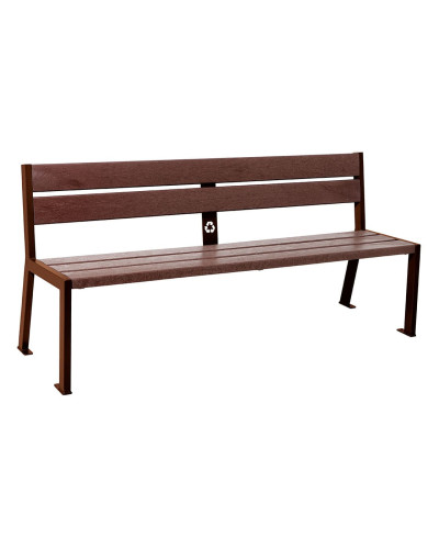 Kaufen Sie PROCITY SITZBANK SILAOS 5 LEISTEN - OHNE ARMLEHNE - STAHL & RECYCLING-KUNSTSTOFF: Sitzfläche aus Recycling-Kunststoff (Bunte), Gestel aus Stahl (Rost Corten-Effekt) - Online-Shop.