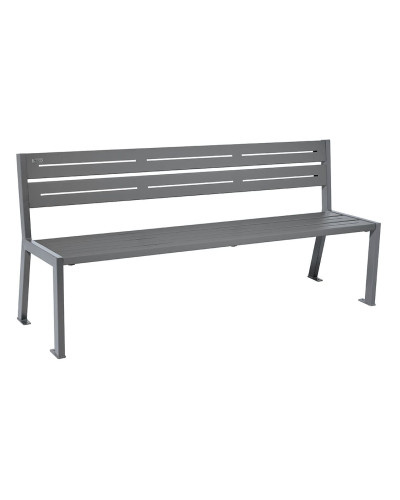 PROCITY SITZBANK SILAOS 5 LEISTEN - - OHNE ARMLEHNE - EIN- ODER ZWEIFARBIRG: Sitzfläche aus Verzinktem Stahl (Procity Grau), Gestell aus Stahl (Procity Grau) - Kaufen Sie im Online-Shop.