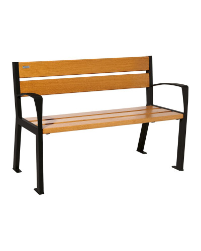 Kaufen Sie PROCITY SITZBANK SILAOS 5 HOLZLATTEN - MIT ARMLEHNE - HOLZ & STAHL: Sitzfläche aus Eichenholz (helle Eiche), Gestel aus Stahl (Tiefschwarz) im Online-Shop mit Lieferung.