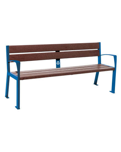 Kaufen Sie PROCITY SITZBANK SILAOS 5 LEISTEN - MIT ARMLEHNE - STAHL & RECYCLING-KUNSTSTOFF: Sitzfläche aus Recycling-Kunststoff (Enzianblau), Gestell aus Stahl (Enzianblau) im Online-Shop mit Lieferung.