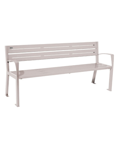 Kaufen Sie PROCITY SITZBANK SILAOS 5 LEISTEN - MIT ARMLEHNE - EIN- ODER ZWEIFARBIG: Sitzfläche aus verzinktem Stahl (Seidengrau), Gestell aus Stahl (Seidengrau) - Im Online-Shop.