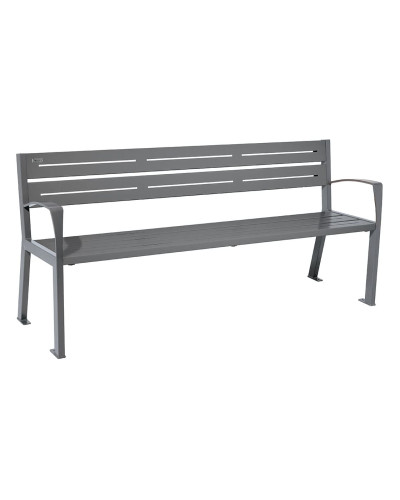 Kaufen Sie PROCITY SITZBANK SILAOS 5 LEISTEN - MIT ARMLEHNE - EIN- ODER ZWEIFARBIRG: Sitzfläche aus Verzinktem Stahl (Procity Grau), Gestell aus Stahl (Procity Grau) - Im Online-Shop.