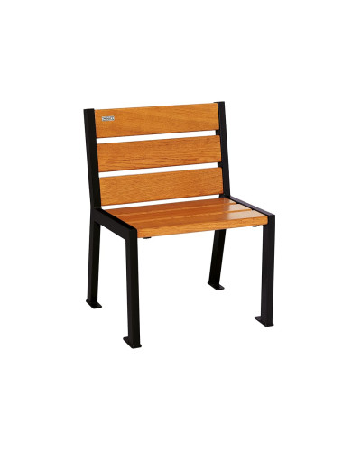 Buy PROCITY STUHL SILAOS 6 HOLZLATTEN - WITH ARMREST - WOOD & STEEL: Seat made of oak wood (Mahogany), Frame made of steel (Silk Grey) - Online Shop Delivery