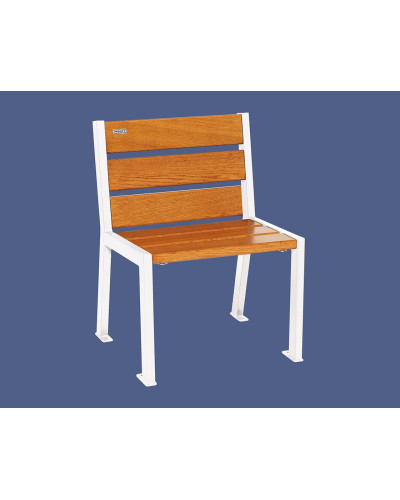 Buy PROCITY STUHL SILAOS 6 HOLZLATTEN - WITH ARMREST - WOOD & STEEL: Seat made of oak wood (Mahogany), Frame made of steel (Silk Grey) - Online Shop Delivery