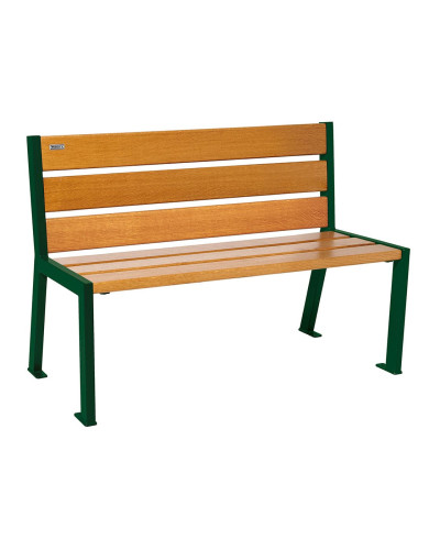Kaufen Sie PROCITY SITZBANK SILAOS 6 HOLZLATTEN - OHNE ARMLEHNE - HOLZ & STAHL: Sitzfläche aus Eichenholz (helle Eiche), Gestel aus Stahl (Moosgrün) online