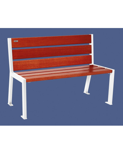 Kaufen Sie PROCITY SITZBANK SILAOS 6 HOLZLATTEN - OHNE ARMLEHNE - HOLZ & STAHL: Sitzfläche aus Eichenholz (Mahagoni), Gestel aus Stahl (Reinweiß) Online-Shopping