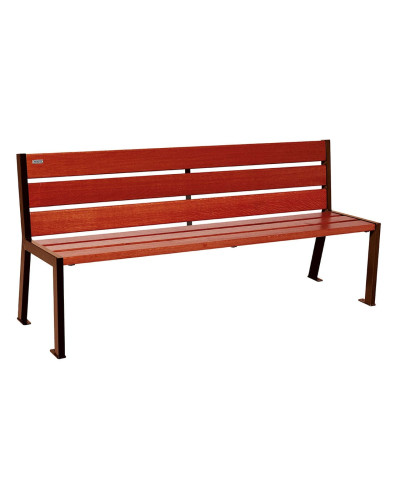 Kaufen Sie PROCITY SITZBANK SILAOS 6 HOLZLATTEN - OHNE ARMLEHNE - HOLZ & STAHL: Sitzfläche aus Eichenholz (Mahagoni), Gestel aus Stahl (Rost Corten-Effekt) im Online-Shop mit Kostenloser Versand!