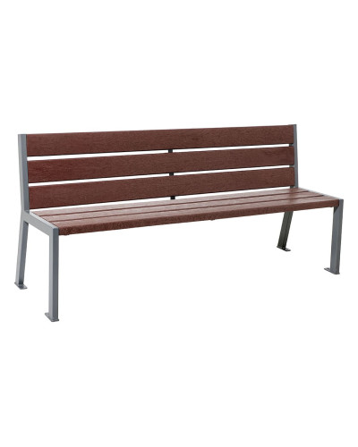Buy PROCITY SITZBANK SILAOS 6 LEISTEN - WITHOUT ARMREST - STEEL & RECYCLING PLASTIC: Seating area made of recycling plastic (Procity Grey), frame made of steel (Procity Grey) - Online Shop. Delivery available.