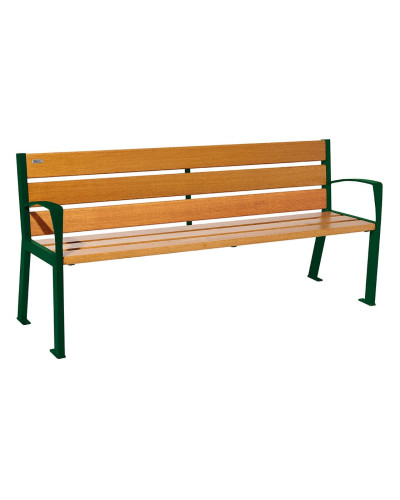Kaufen Sie PROCITY SITZBANK SILAOS 6 HOLZLATTEN - MIT ARMLEHNE - HOLZ & STAHL: Sitzfläche aus Eichenholz (helle Eiche), Gestell aus Stahl (Moosgrün) im Online-Shop mit Lieferung.