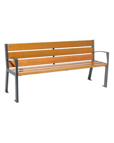 Kaufen Sie PROCITY SITZBANK SILAOS 6 HOLZLATTEN - MIT ARMLEHNE - HOLZ & STAHL: Sitzfläche aus Eichenholz (helle Eiche), Gestel aus Stahl (Procity Grau) im Online-Shop mit Lieferung.