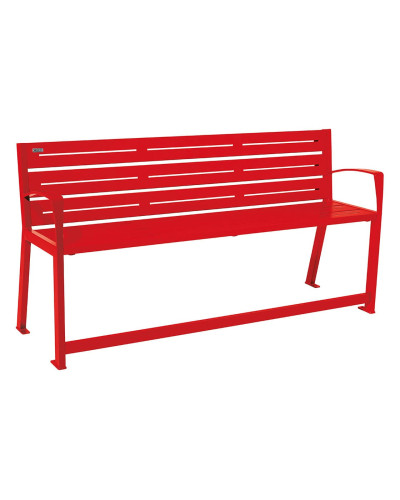 Buy PROCITY SITZBANK SILAOS FOR SENIORS 6 SLATS - WITH ARMREST: Seat made of galvanized steel (Colorful), Frame made of steel (Rust Corten Effect) - Online Shop Delivery