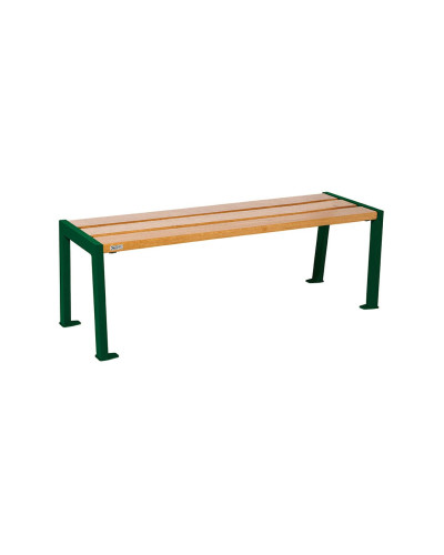 Buy PROCITY SITZBANK OHNE RÜCKENLEHNE SILAOS - HOLZ & STAHL: Eiche (Light oak) Seat, Steel Frame (Moss Green) - Online Shop Delivery.