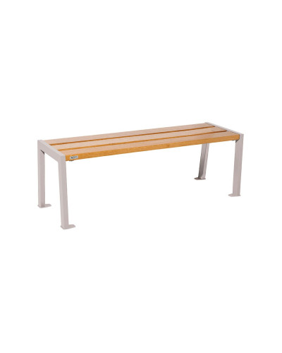 Kaufen Sie PROCITY SITZBANK OHNE RÜCKENLEHNE SILAOS - HOLZ & STAHL: Sitzfläche aus Eichenholz (helle Eiche), Gestel aus Stahl (Seidengrau) im Online-Shop mit schneller Lieferung