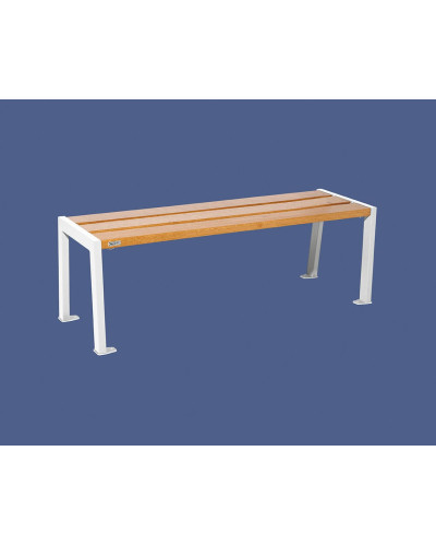 Buy PROCITY SILAOS Sitzbank ohne Rückenlehne - Wood & Steel: Eichenholz (light oak) seat, Stahl (pure white) frame - Purchase Online