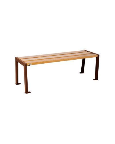 Kaufen Sie PROCITY SITZBANK OHNE RÜCKENLEHNE SILAOS - HOLZ & STAHL: Sitzfläche aus Eichenholz (helle Eiche), Gestell aus Stahl (Rost Corten-Effekt) - Online-Shop.