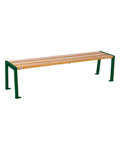 Buy PROCITY SITZBANK OHNE RÜCKENLEHNE SILAOS - HOLZ & STAHL: Eiche (Light oak) Seat, Steel Frame (Moss Green) - Online Shop Delivery.