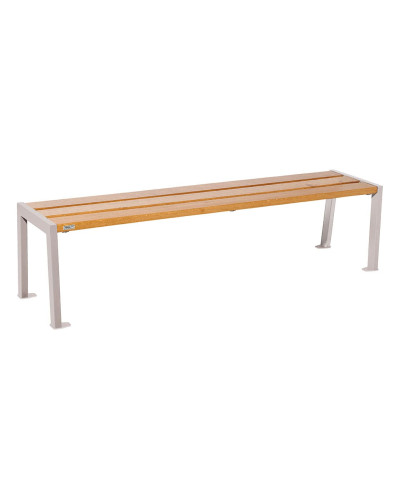 Kaufen Sie PROCITY SITZBANK OHNE RÜCKENLEHNE SILAOS - HOLZ & STAHL: Sitzfläche aus Eichenholz (helle Eiche), Gestel aus Stahl (Seidengrau) im Online-Shop mit schneller Lieferung