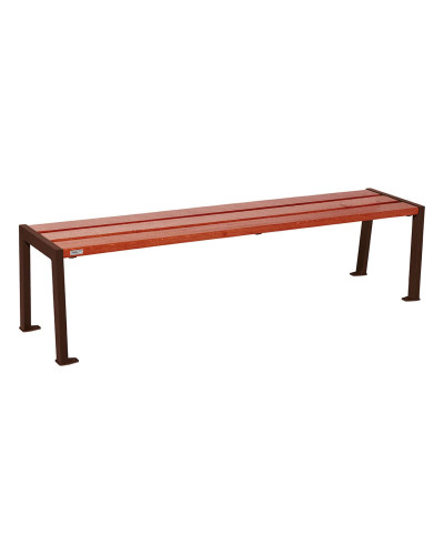 Buy PROCITY SILAOS wooden & steel bench - Mahogany wooden seat, chocolate brown steel frame - Purchase in the online store with delivery.