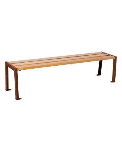 Kaufen Sie PROCITY SITZBANK OHNE RÜCKENLEHNE SILAOS - HOLZ & STAHL: Sitzfläche aus Eichenholz (helle Eiche), Gestell aus Stahl (Rost Corten-Effekt) - Online-Shop.