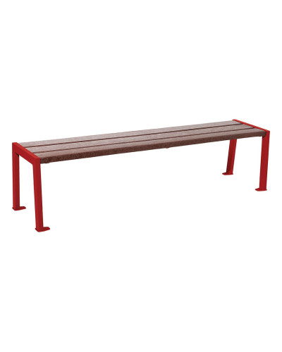 Buy PROCITY SITZBANK OHNE RÜCKENLEHNE SILAOS - STEEL & RECYCLED PLASTIC: Seat made of recycled plastic (Purple), frame made of steel (Purple) - Purchase in the Online Shop