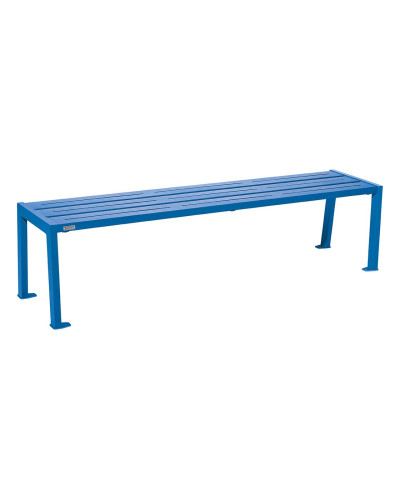 Buy PROCITY SITZBANK WITHOUT BACKREST SILAOS - - ONE OR TWO-COLOR: Seat made of galvanized steel (gentian blue), frame made of steel (gentian blue) - Online Shop