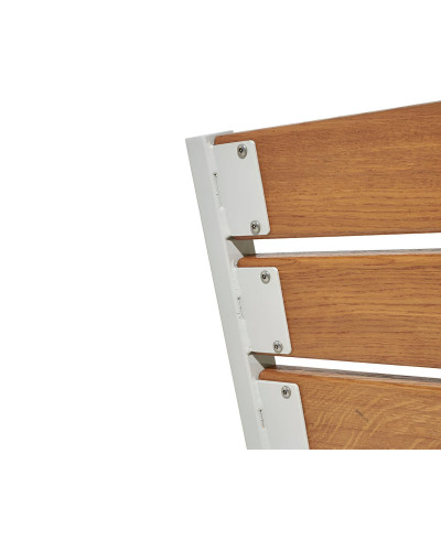 Buy PROCITY SILAOS chair with armrest - wood & steel: seat made of oak (light oak), frame made of steel (traffic red) - Purchase at the online store - Delivery