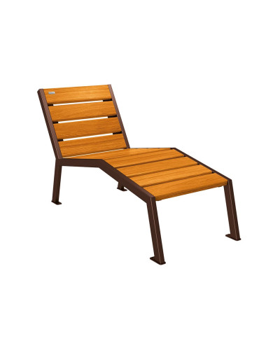 Buy PROCITY SILAOS chair with armrest - wood & steel: seat made of oak (light oak), frame made of steel (traffic red) - Purchase at the online store - Delivery