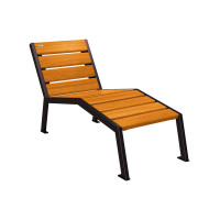 PROCITY SILAOS CHAIR - NO ARMRESTS - WOOD & STEEL: Seat made of oak wood (light oak), frame made of steel (deep black).