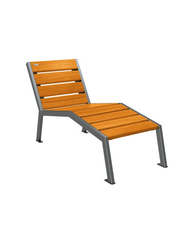 Kaufen Sie PROCITY LIEGESTUHL SILAOS - OHNE ARMLEHNE - HOLZ & STAHL: Sitzfläche aus Eichenholz (helle Eiche), Gestel aus Stahl (Procity Grau) online.