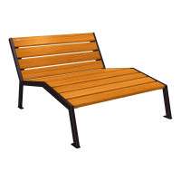 PROCITY SILAOS CHAIR - NO ARMRESTS - WOOD & STEEL: Seat made of oak wood (light oak), frame made of steel (deep black).