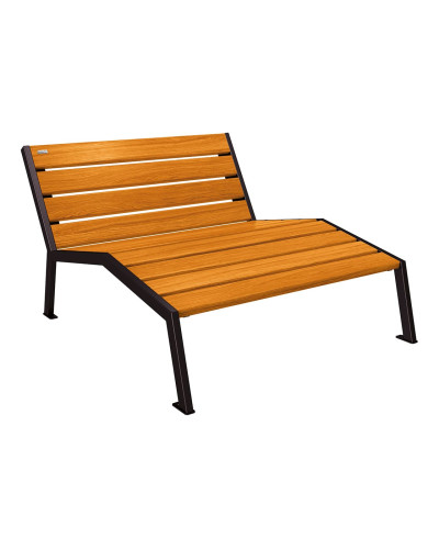 PROCITY LIEGESTUHL SILAOS - OHNE ARMLEHNE - HOLZ & STAHL: Sitzfläche aus Eichenholz (helle Eiche), Gestell aus Stahl (Tiefschwarz) - Kaufen Sie im Online-Shop