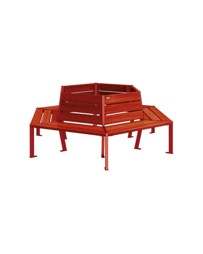 Buy PROCITY Round Bench SILAOS - STEEL AND WOOD: Seat made of oak wood (light oak), frame made of steel (chocolate brown) - Online Shop Offer and Delivery