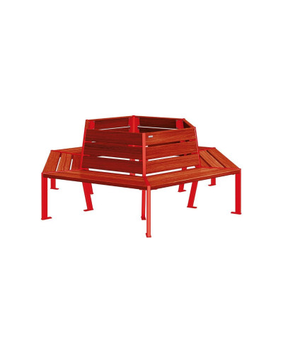 Buy PROCITY Round Bench SILAOS - STEEL AND WOOD: Seat made of oak wood (light oak), frame made of steel (chocolate brown) - Online Shop Offer and Delivery