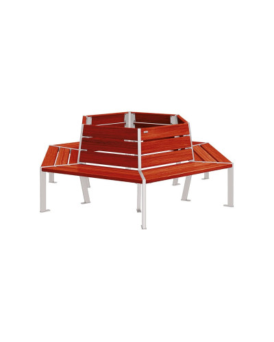 Buy PROCITY Round Bench SILAOS - STEEL AND WOOD: Seat made of oak wood (light oak), frame made of steel (chocolate brown) - Online Shop Offer and Delivery