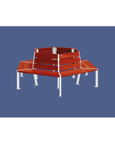 Buy PROCITY Round Bench SILAOS - STEEL AND WOOD: Seat made of oak wood (light oak), frame made of steel (chocolate brown) - Online Shop Offer and Delivery