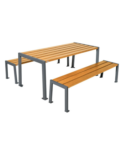 Kaufen Sie PROCITY SITZGRUPPESILAOS - STAHL & HOLZ - (TISCH): Sitzfläche aus Eichenholz (helle Eiche), Gestel aus verzinktes Stahl (Procity Grau) im Online-Shop mit Lieferung.