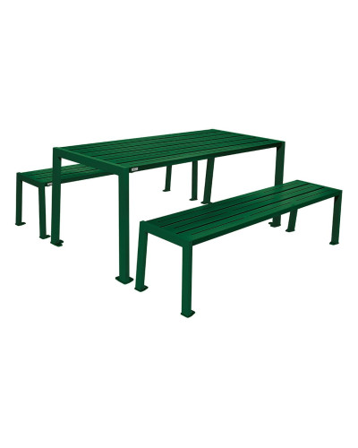 ProCity Sitzgruppe Silaos: Sitzfläche aus verzinktem Stahl (Moosgrün), Gestell aus verzinktem Stahl (Moosgrün) - Kaufen und Lieferung im Online-Shop.
