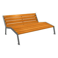 PROCITY LIEGESTUHL SILAOS - OHNE ARMLEHNE - HOLZ & STAHL: Sitzfläche aus Eichenholz (helle Eiche), Gestel aus Stahl (Procity Grau)