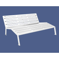 PROCITY SILAOS LIEGESTUHL - WITHOUT ARMRESTS: Seat made of galvanized steel (pure white), frame made of steel (pure white).